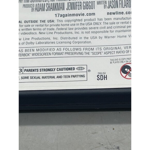 17 Again DVD Zac Efron English PG-13 New line Cinema 2009 READ - Picture 7 of 7